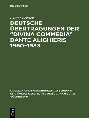 cover image of Deutsche Übertragungen der "Divina Commedia" Dante Alighieris 1960–1983
